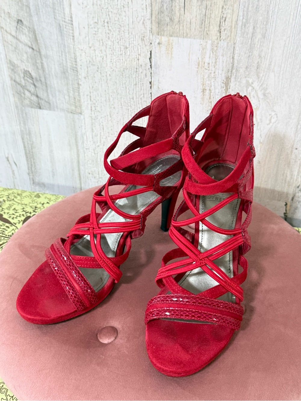 Impo Red Strappy 4” High Heels - Picture 8 of 12